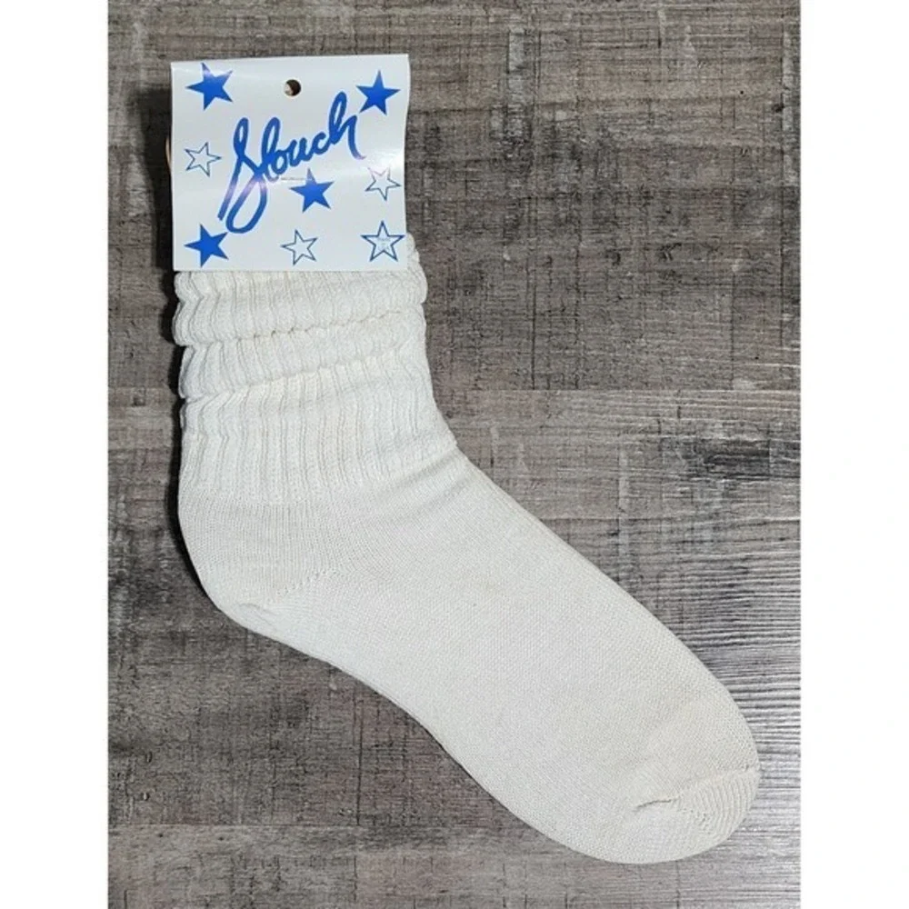 (LOT 4) Vintage Slouch Women's Scrunch Socks Black/White/Terracotta (One Size)